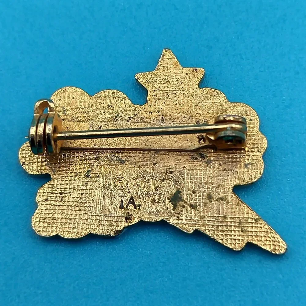 Cute Cloud Lightning Star Enamel Pin Gold Tone Celestial Sky Weather Pinback